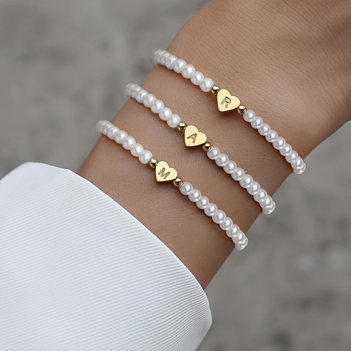 A-Z Heart Initial Bracelet