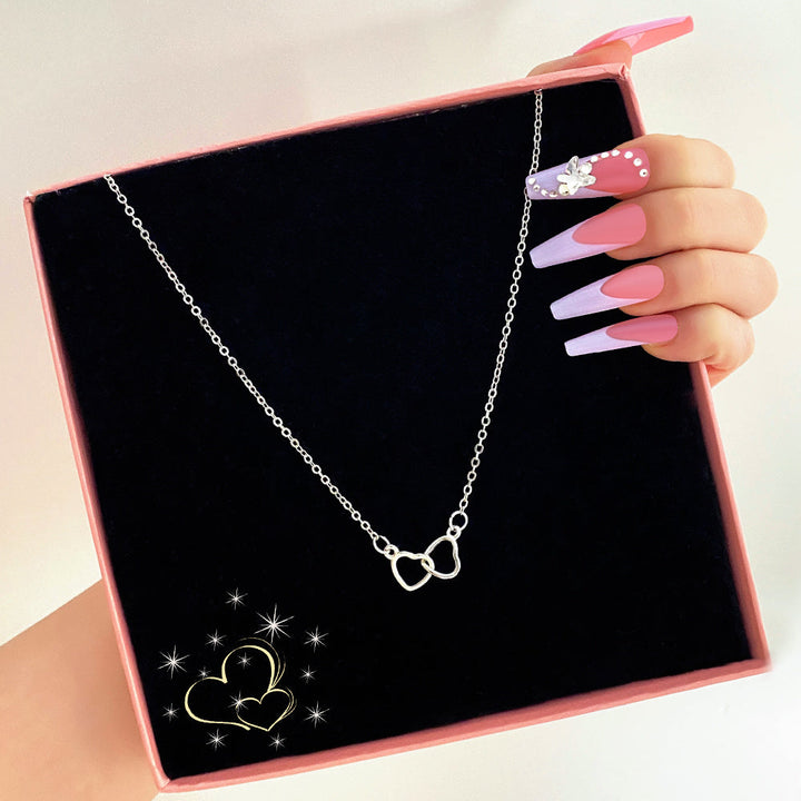 The Estella Linked Hearts Necklace