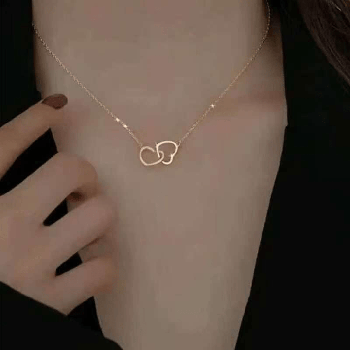 The Estella Linked Hearts Necklace