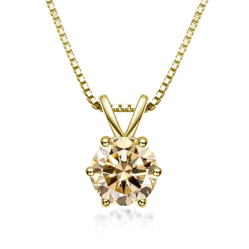 Elegant Moissanite Solitaire Necklace