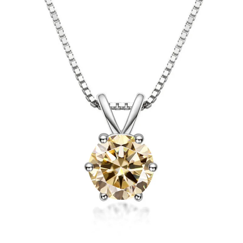 Elegant Moissanite Solitaire Necklace