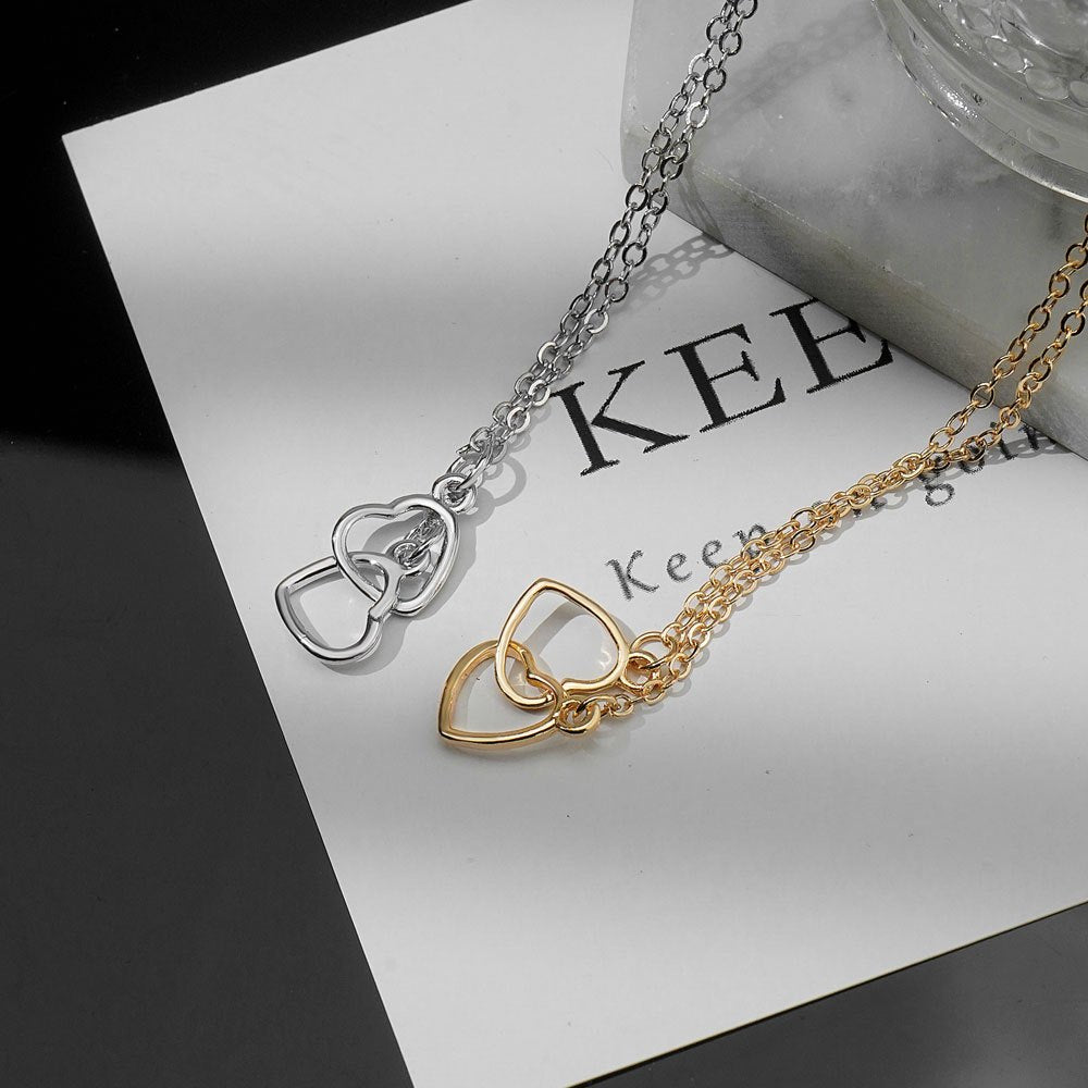 The Estella Linked Hearts Necklace