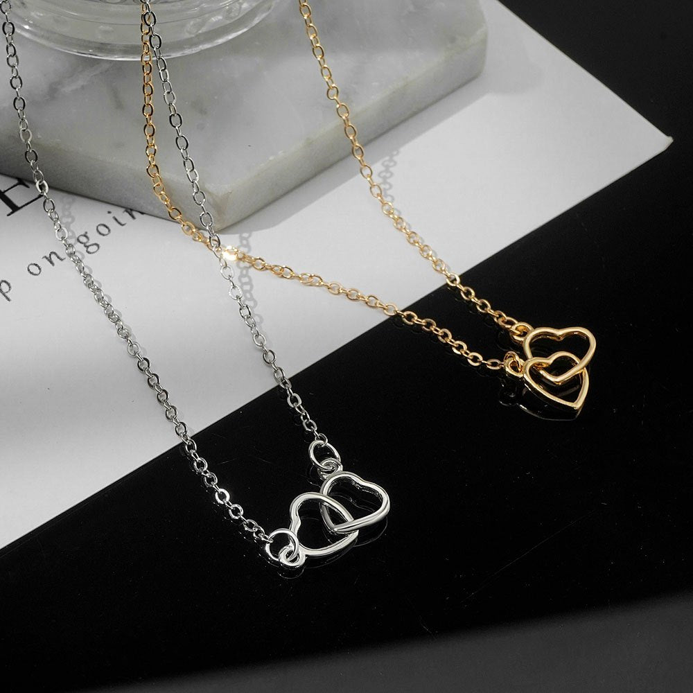 The Estella Linked Hearts Necklace
