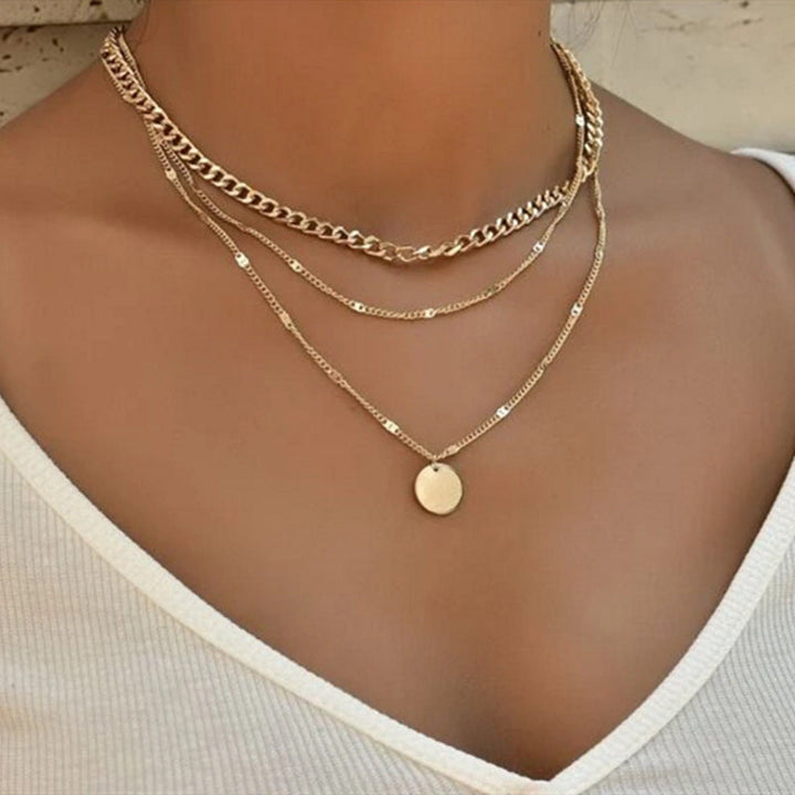 The Celeste 3-Layer Necklace Stack